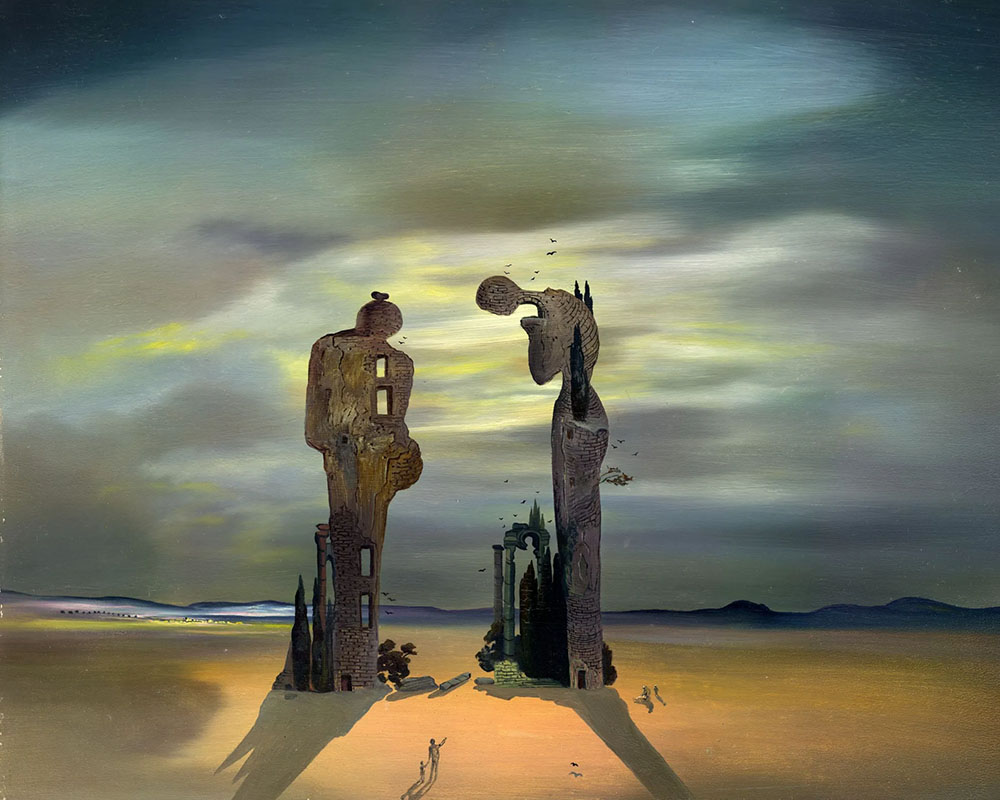 Reminiscence of Millets Angelus , by Salvador Dali (c. 1934)