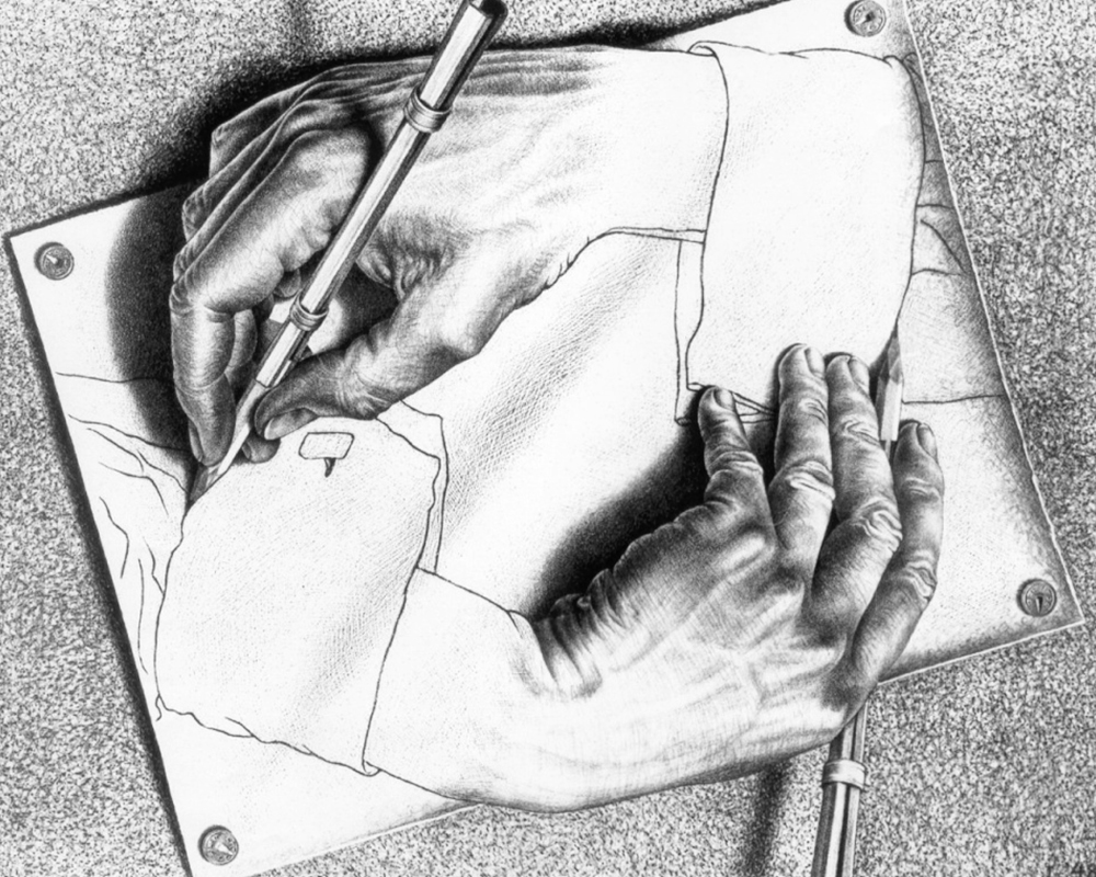 Drawing Hands (MC Escher, 1948)