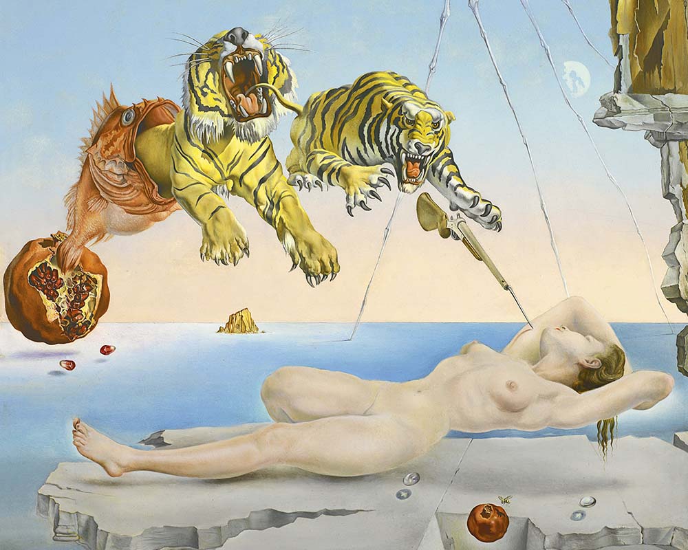 Dream Caused by the Flight of a Bee Around a Pomegranate a Second Before Awakening Salvador Dali (c. 1944)