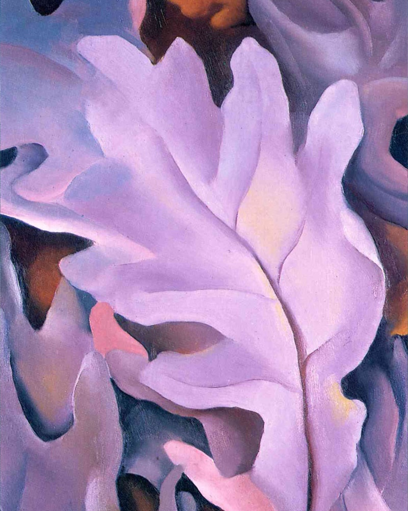 Purple Leaves -detail-, by Georgia O'Keeffe (1922)