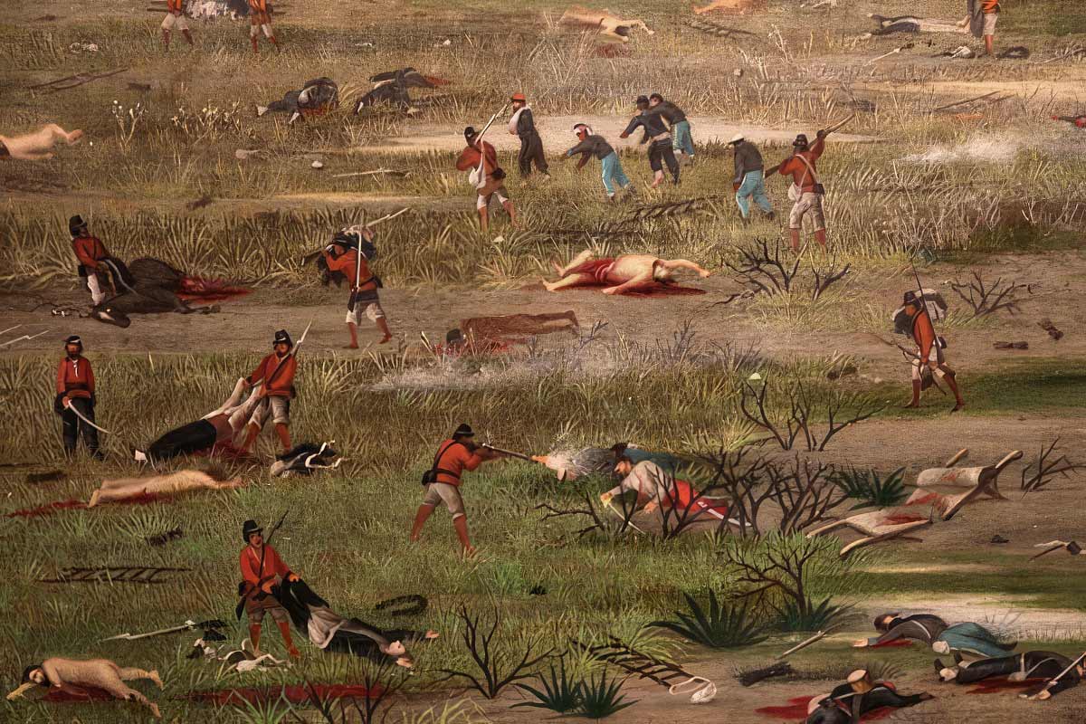 Detail of Después de la Batalla de Curupaytí, by Cándido López, 1866