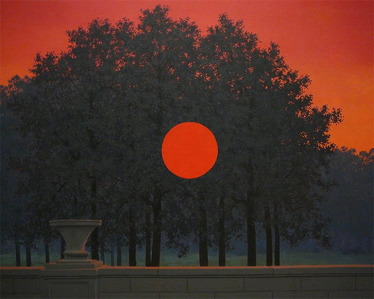 The surreal vision of René Magritte. Image: The banquet, by René Magritte (1958)